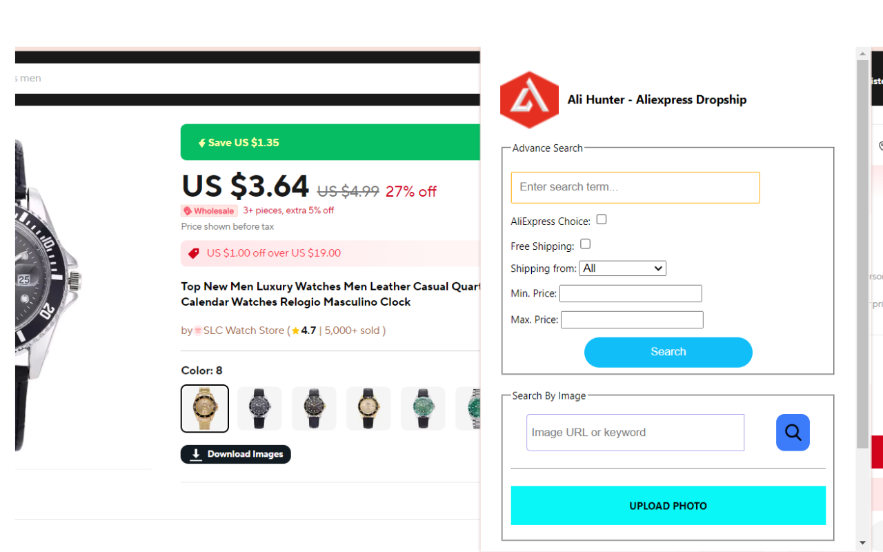 Ali Hunter - AliExpress Dropship chrome谷歌浏览器插件_扩展第2张截图