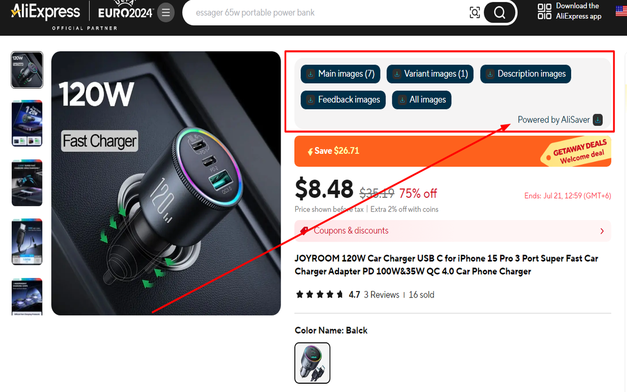 AliSaver | Download AliExpress Image & Video chrome谷歌浏览器插件_扩展第2张截图