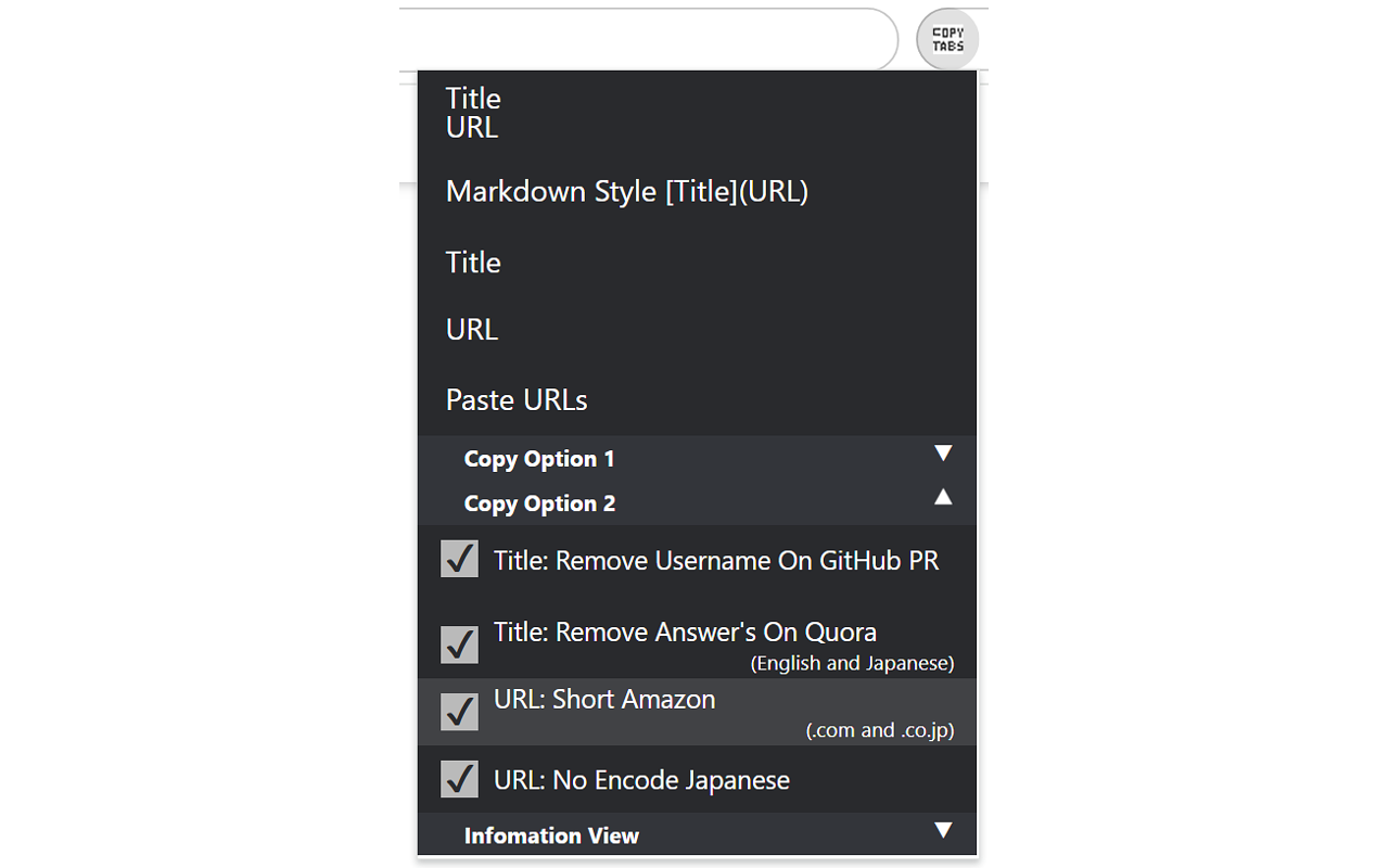 Copy Tabs Title URL chrome谷歌浏览器插件_扩展第1张截图