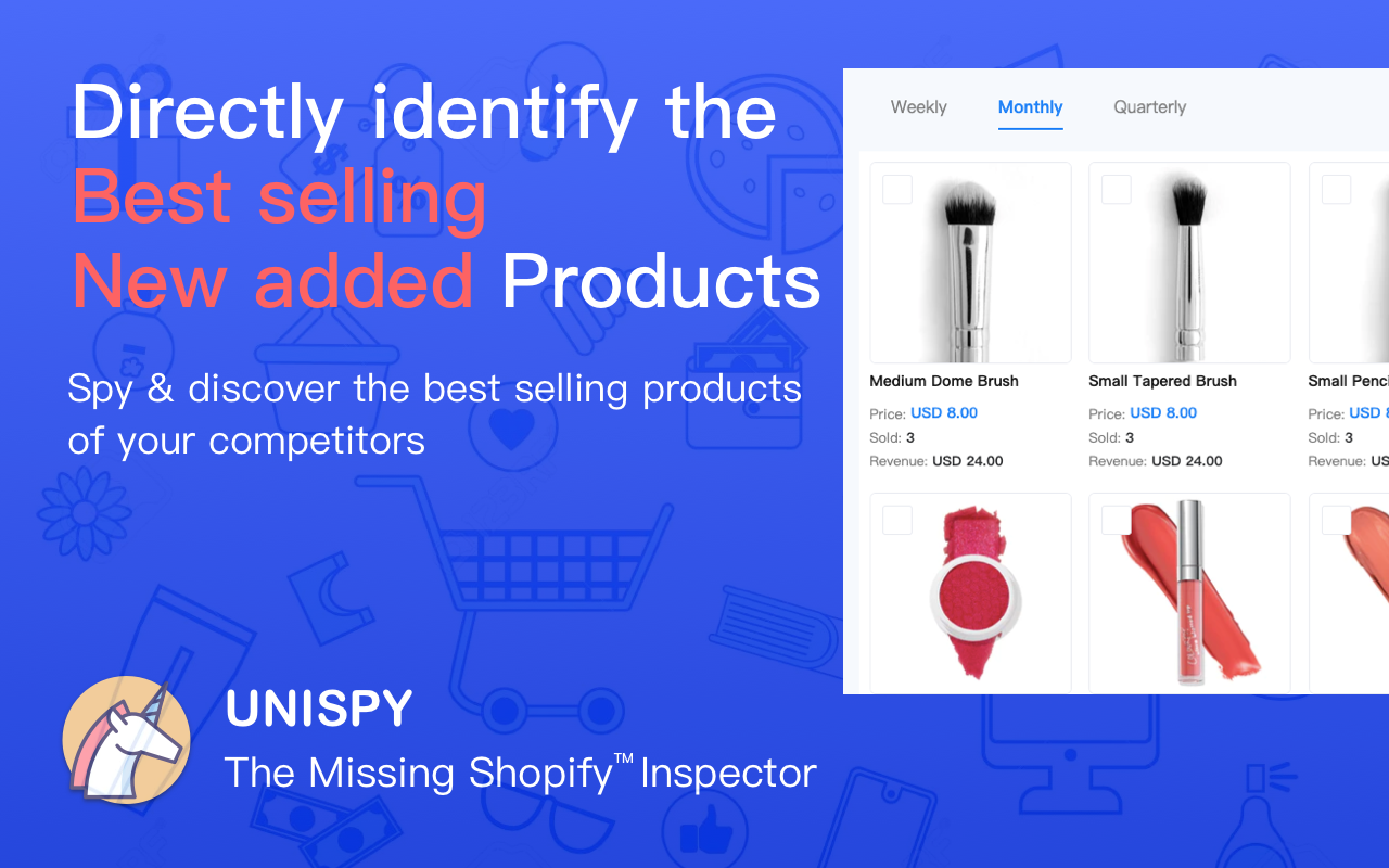 UNISPY: Shopify 销售监控跟踪助手 chrome谷歌浏览器插件_扩展第5张截图