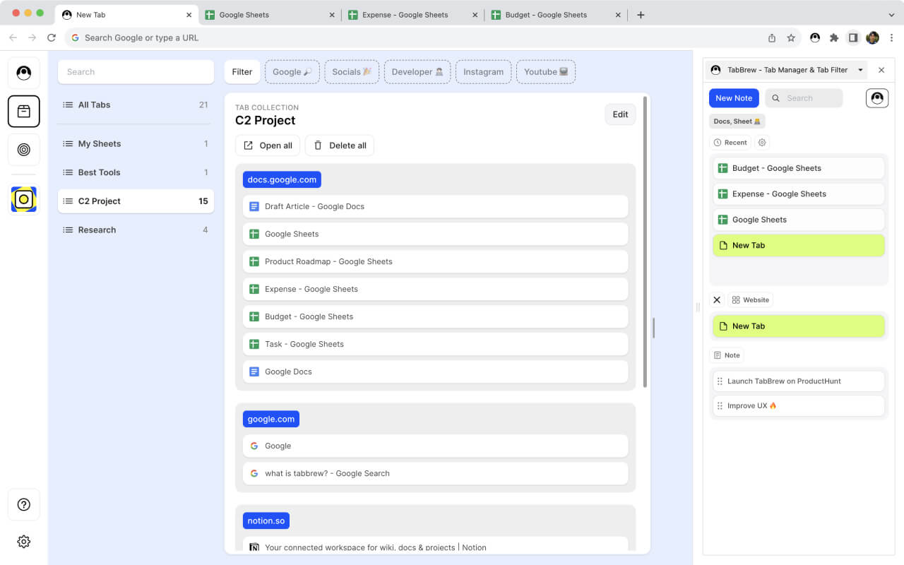 TabBrew: Tab Declutter Tool chrome谷歌浏览器插件_扩展第1张截图