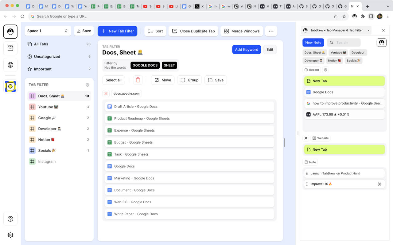 TabBrew: Tab Declutter Tool chrome谷歌浏览器插件_扩展第3张截图