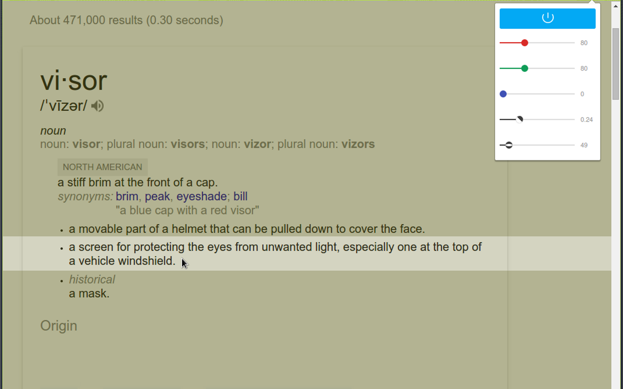 Visor chrome谷歌浏览器插件_扩展第1张截图