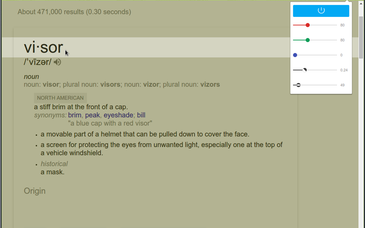 Visor chrome谷歌浏览器插件_扩展第2张截图