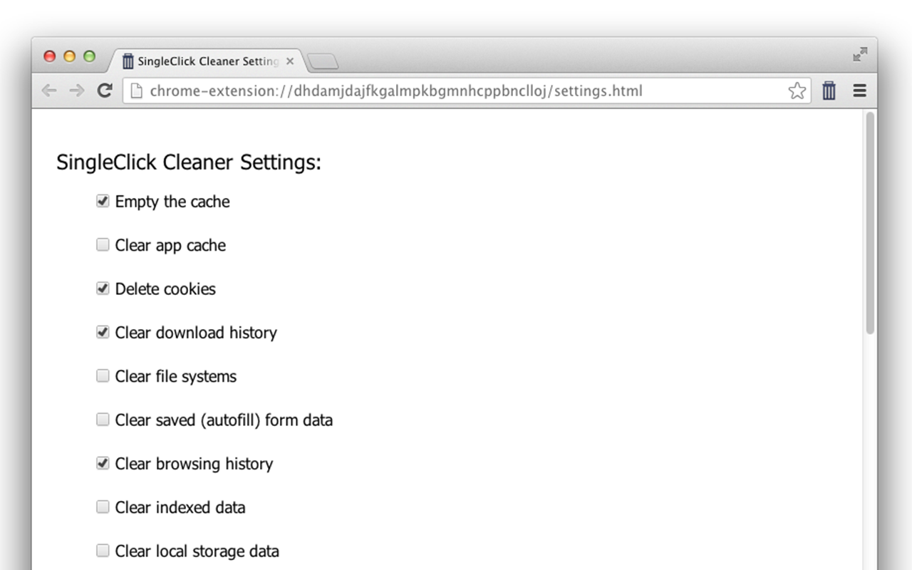 SingleClick Cleaner chrome谷歌浏览器插件_扩展第3张截图