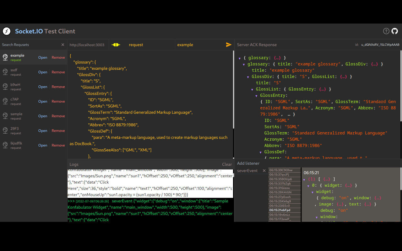 Socket.IO Test Client chrome谷歌浏览器插件_扩展第2张截图