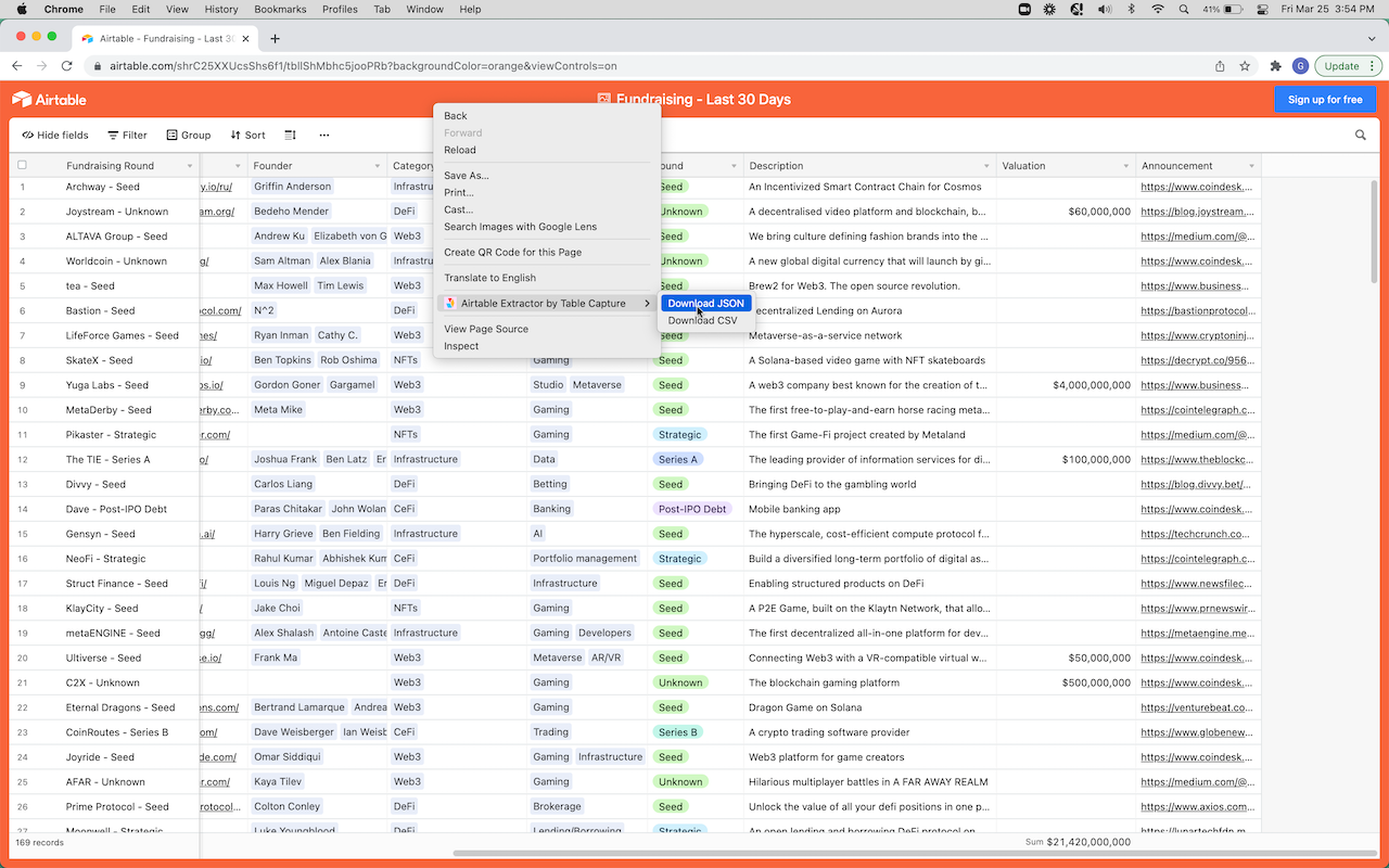 Airtable Extractor by Table Capture chrome谷歌浏览器插件_扩展第1张截图