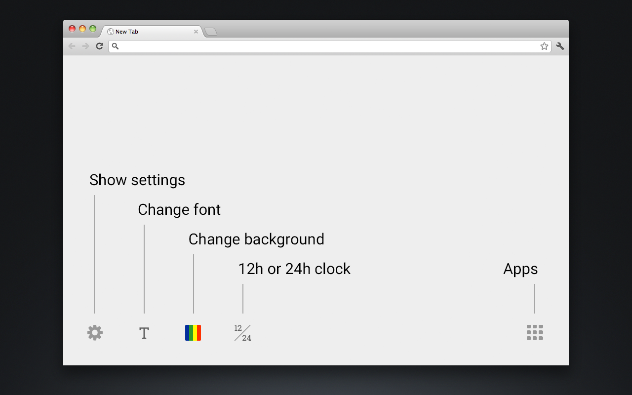 New Tab Clock chrome谷歌浏览器插件_扩展第1张截图