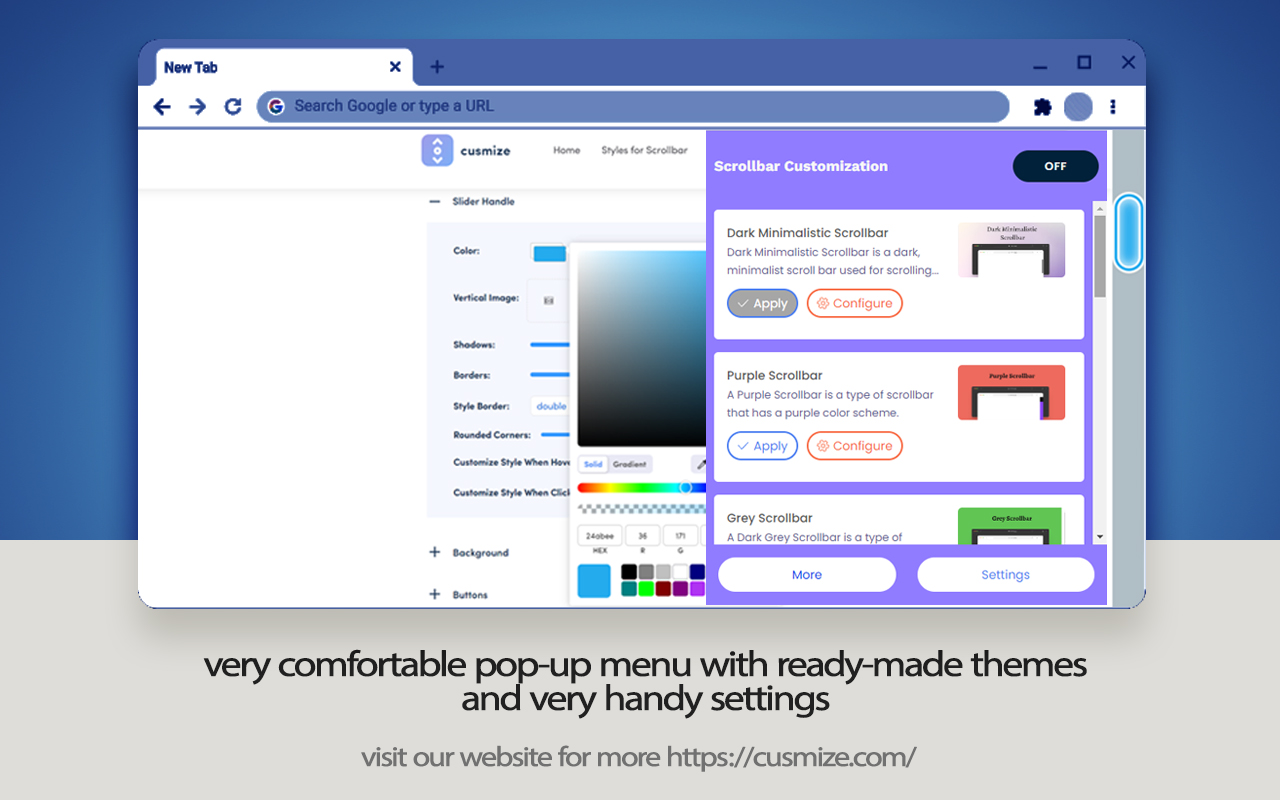 Customize Scrollbar chrome谷歌浏览器插件_扩展第2张截图