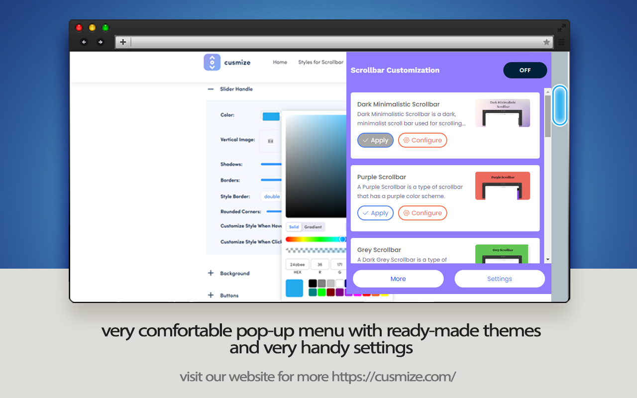 Customize Scrollbar chrome谷歌浏览器插件_扩展第4张截图