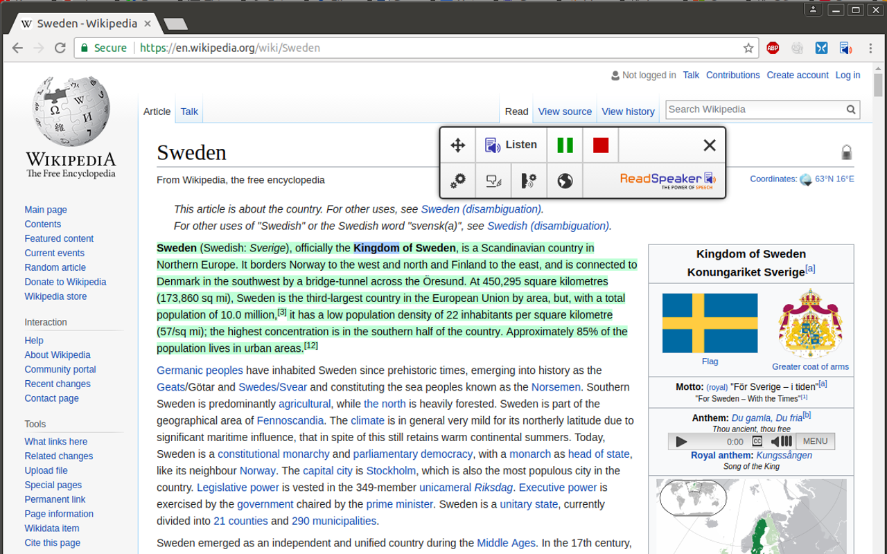 ReadSpeaker® TextAid for Chrome chrome谷歌浏览器插件_扩展第2张截图