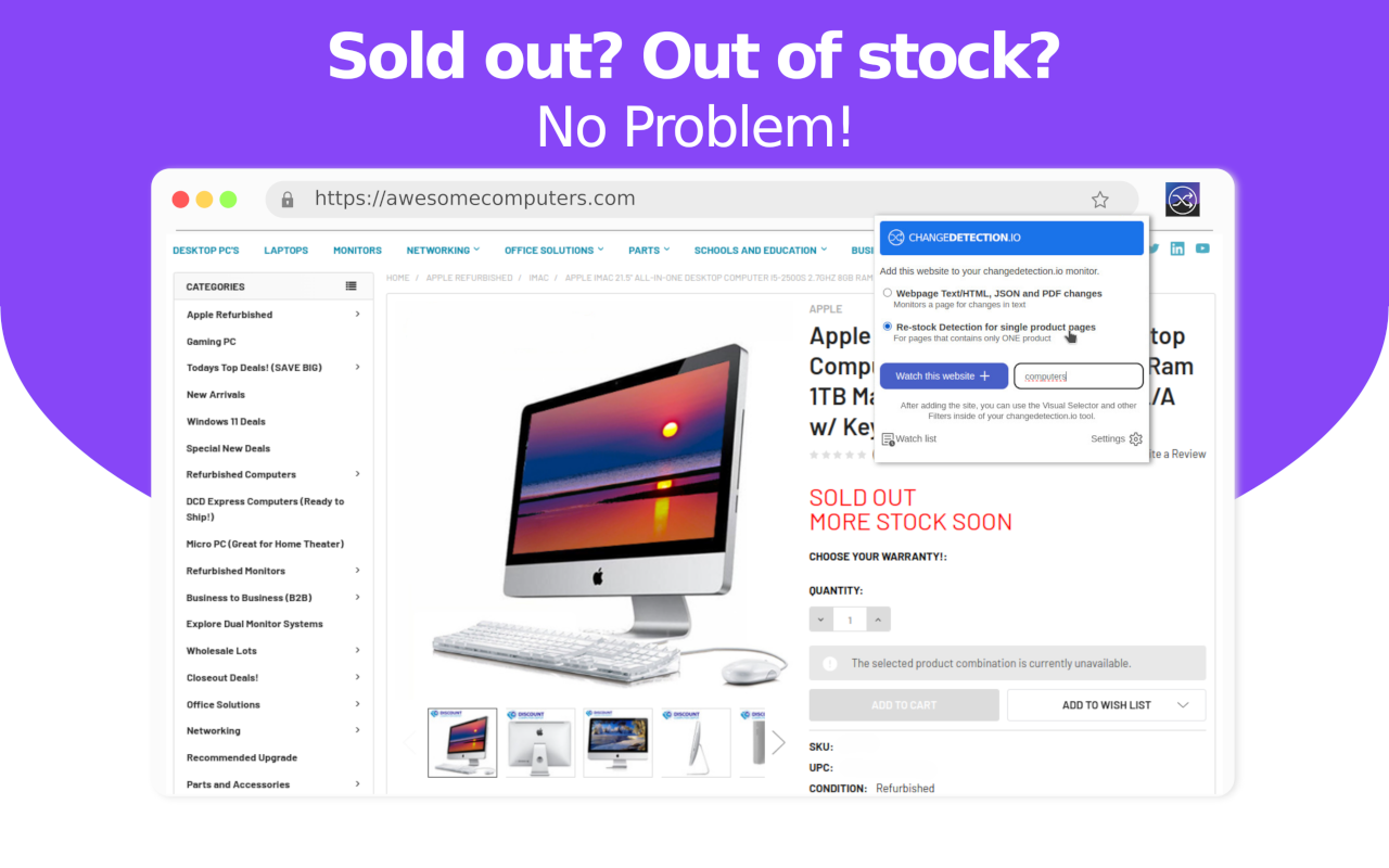 Changedetection.io Website Monitor chrome谷歌浏览器插件_扩展第2张截图