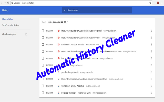 Chrome History Cleaner chrome谷歌浏览器插件_扩展第2张截图