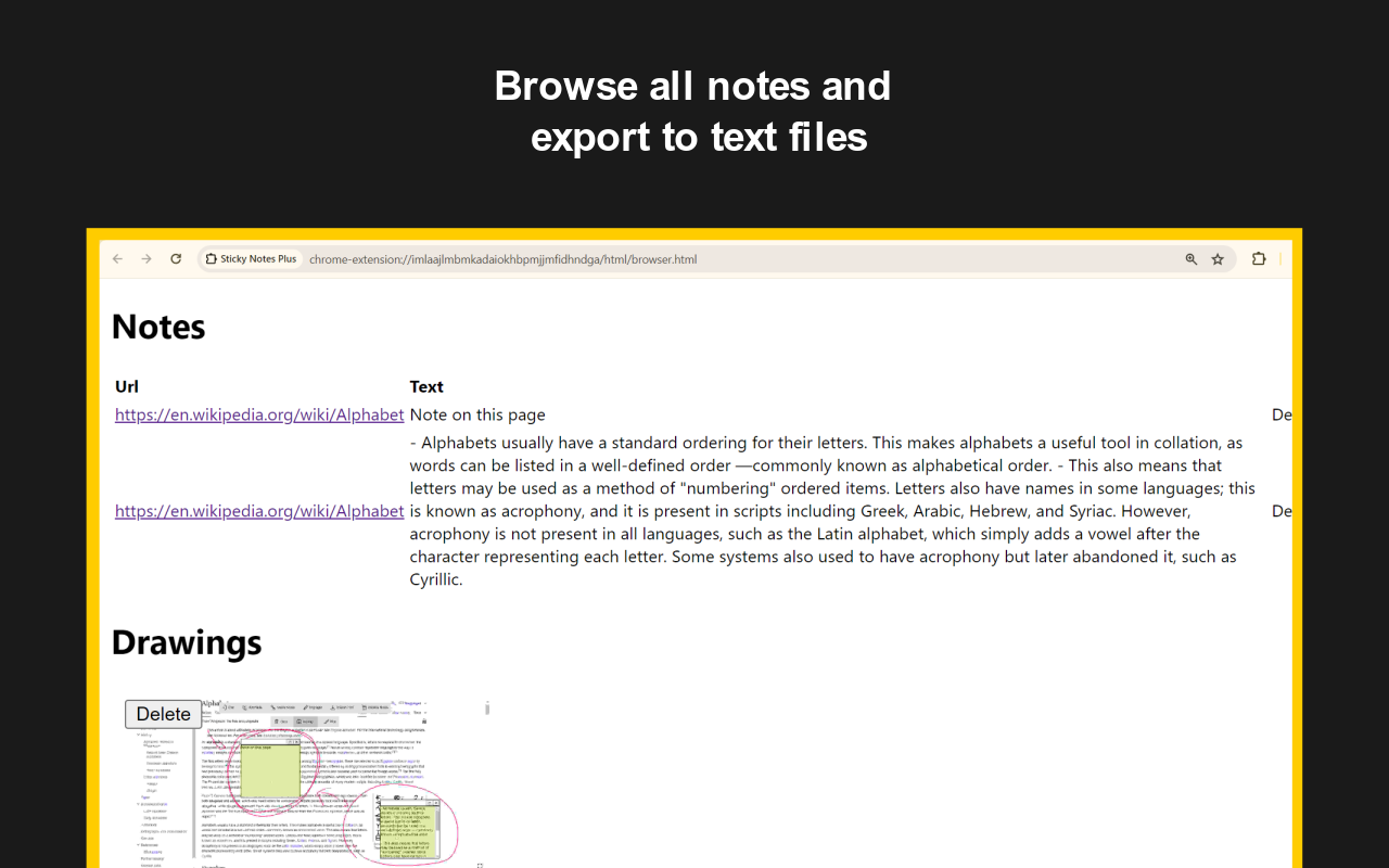 Sticky Notes Plus chrome谷歌浏览器插件_扩展第4张截图