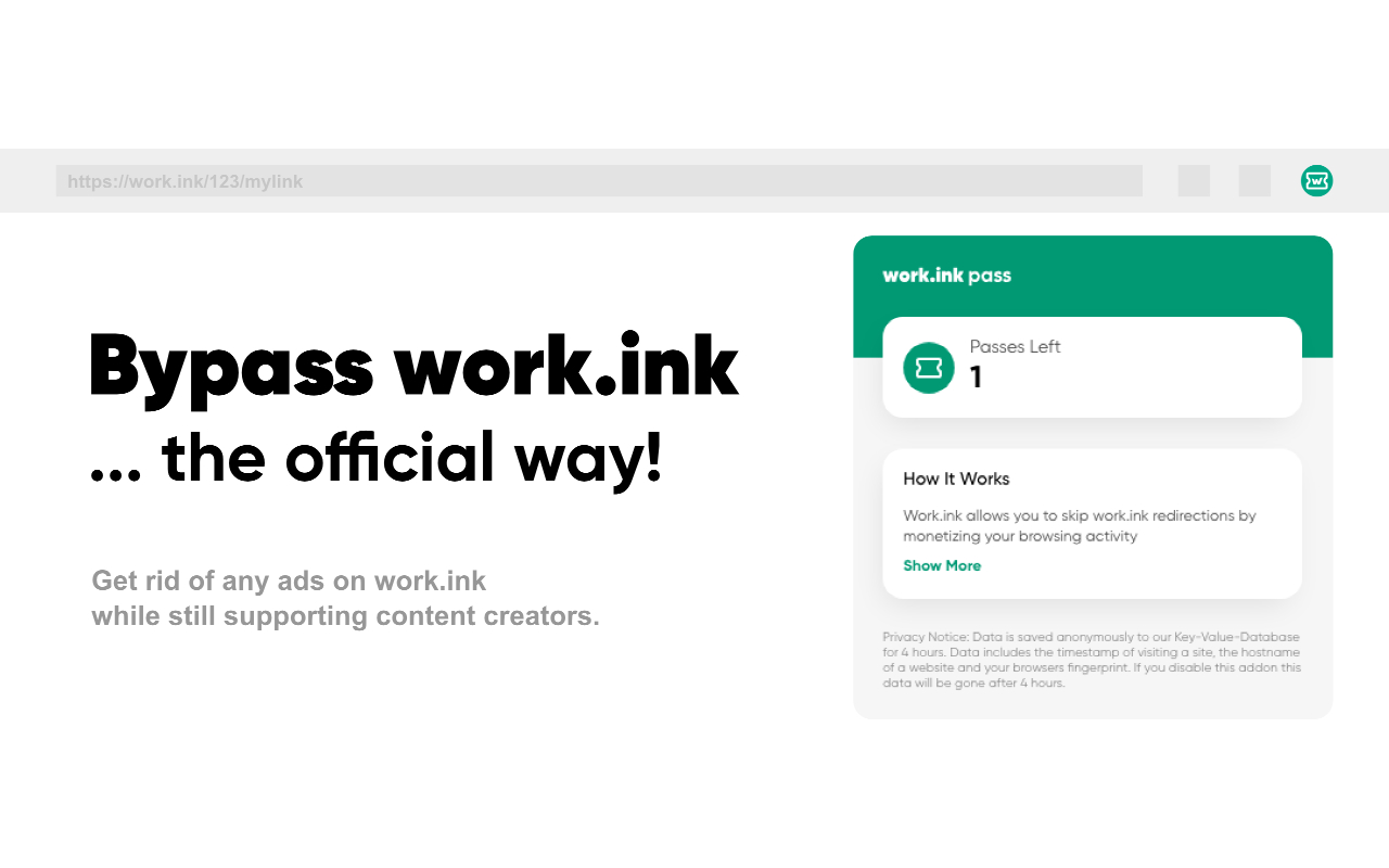 Work.ink Pass - bypass work.ink links chrome谷歌浏览器插件_扩展第3张截图