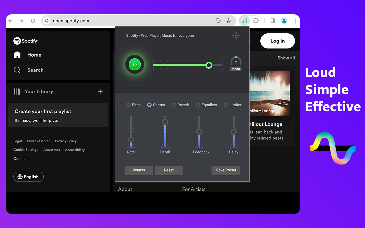 Volume Booster, equalizer → Audio control chrome谷歌浏览器插件_扩展第1张截图