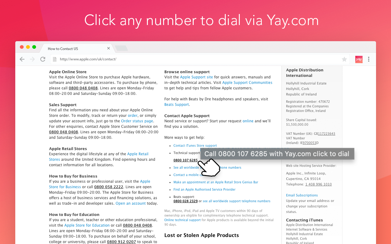 Yay.com Click to Dial chrome谷歌浏览器插件_扩展第5张截图