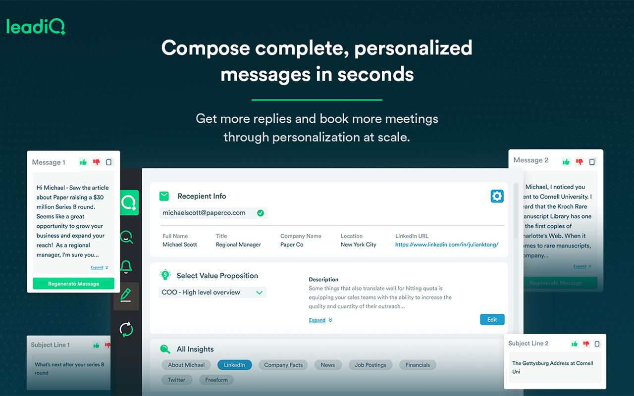 LeadIQ: Contact Data in One Click chrome谷歌浏览器插件_扩展第2张截图