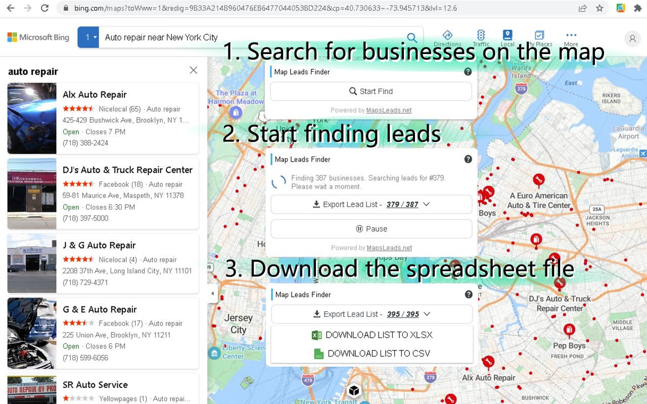 Maps Scraper & Leads Extractor - MapsLeads.net chrome谷歌浏览器插件_扩展第1张截图