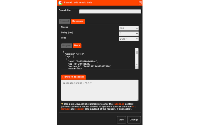 Parrot API mocking chrome谷歌浏览器插件_扩展第4张截图