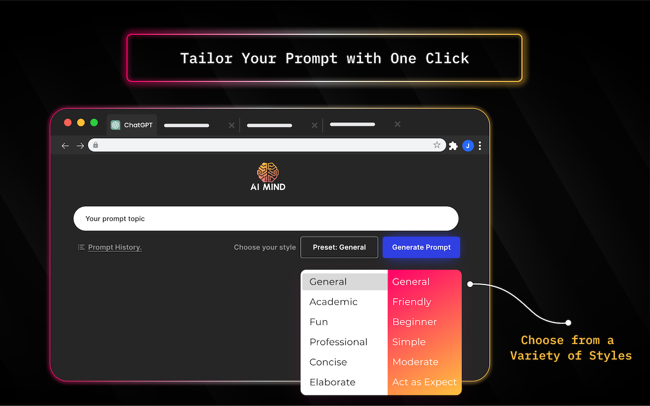 ChatGPT Prompt Generator - AI Mind chrome谷歌浏览器插件_扩展第2张截图