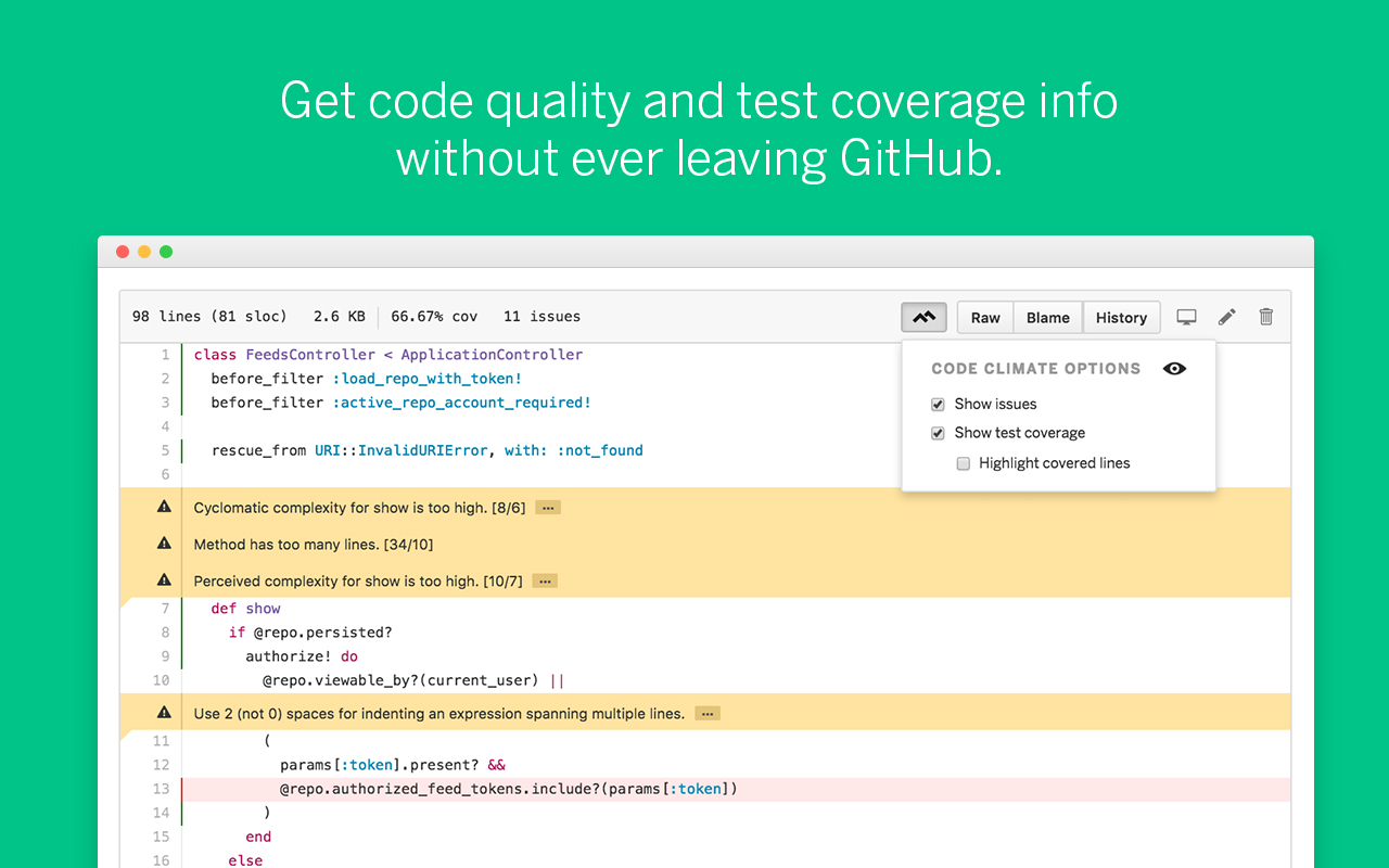 Code Climate chrome谷歌浏览器插件_扩展第1张截图