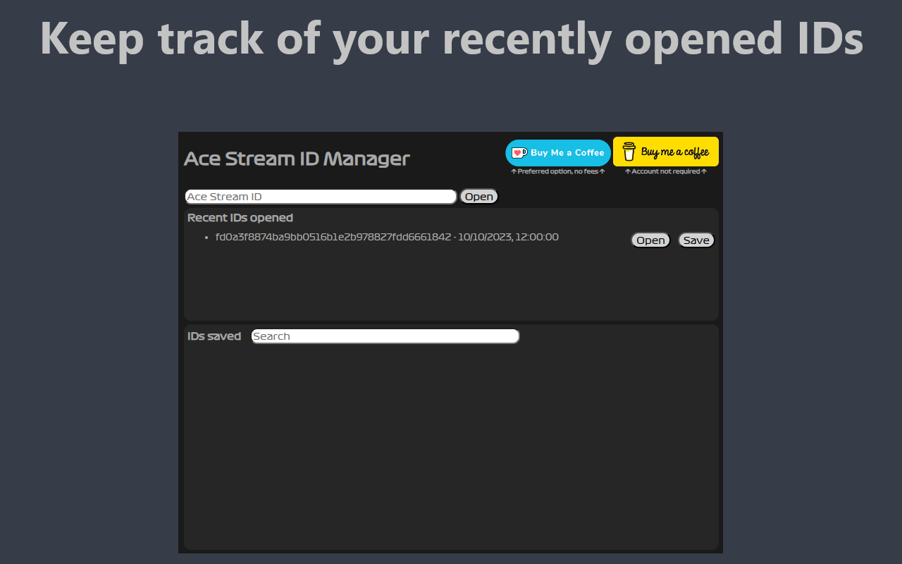 Ace Stream ID Manager chrome谷歌浏览器插件_扩展第4张截图
