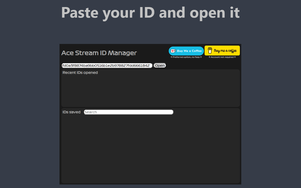 Ace Stream ID Manager chrome谷歌浏览器插件_扩展第5张截图
