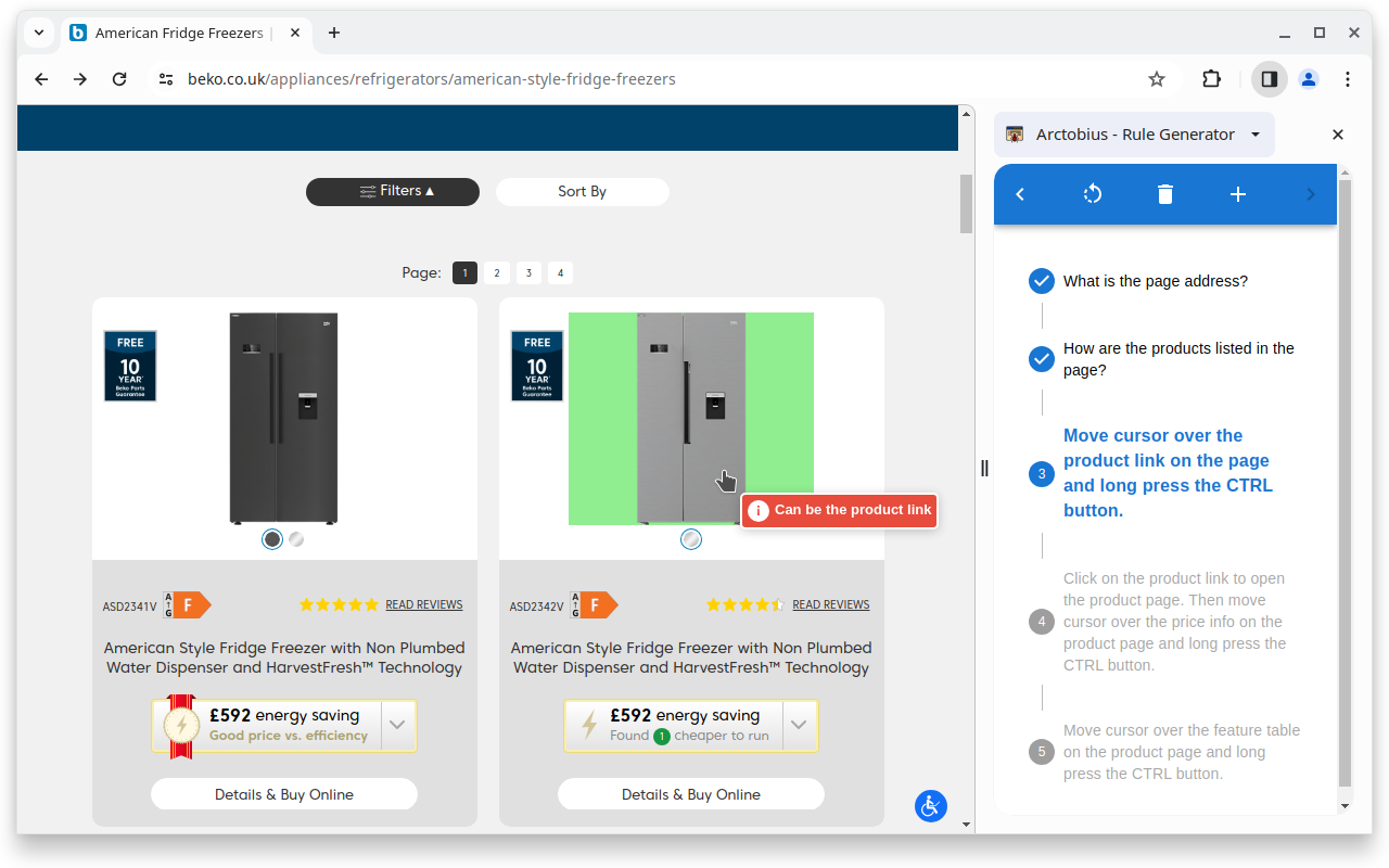 Arctobius - Web Crawler chrome谷歌浏览器插件_扩展第1张截图