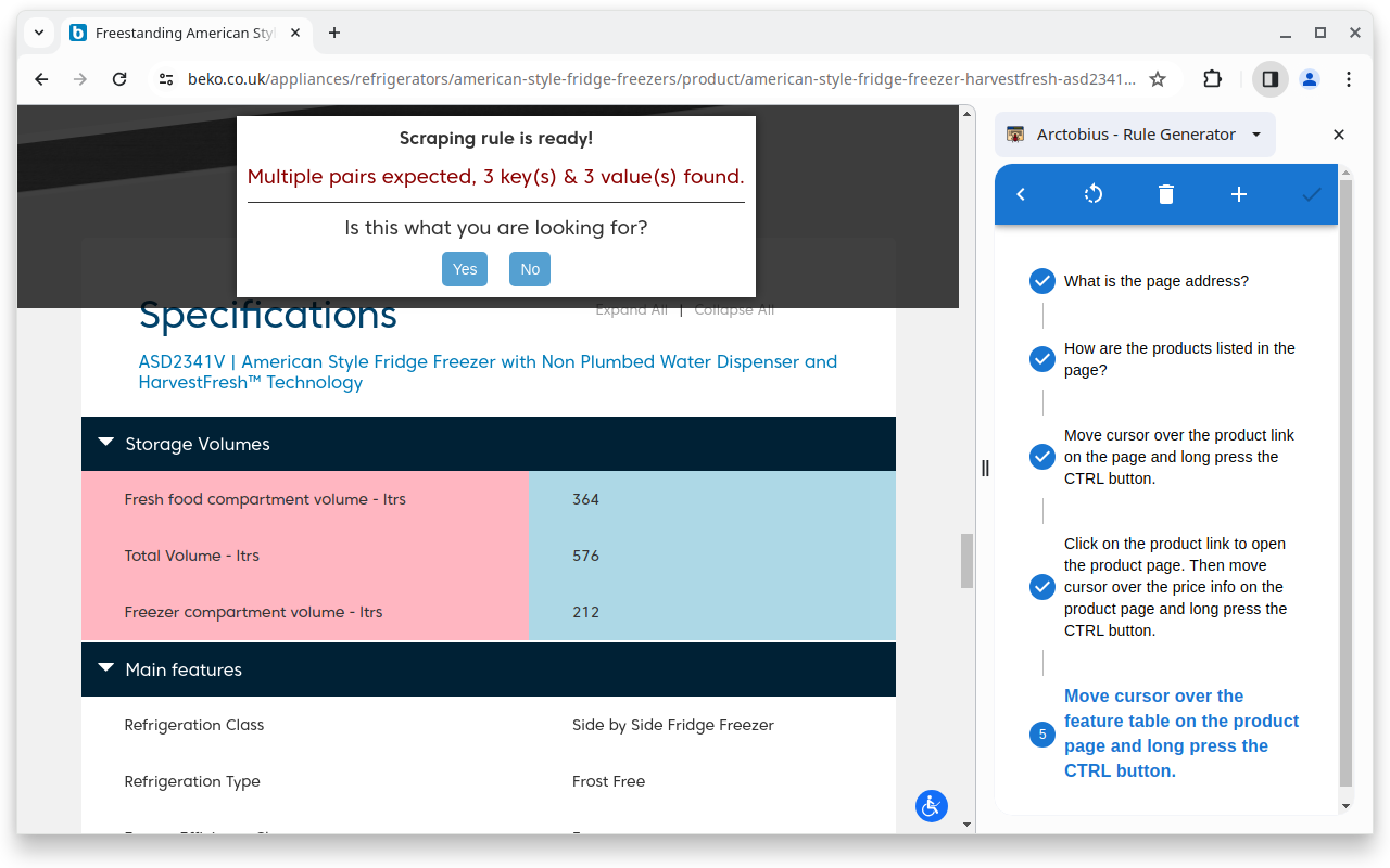 Arctobius - Web Crawler chrome谷歌浏览器插件_扩展第2张截图