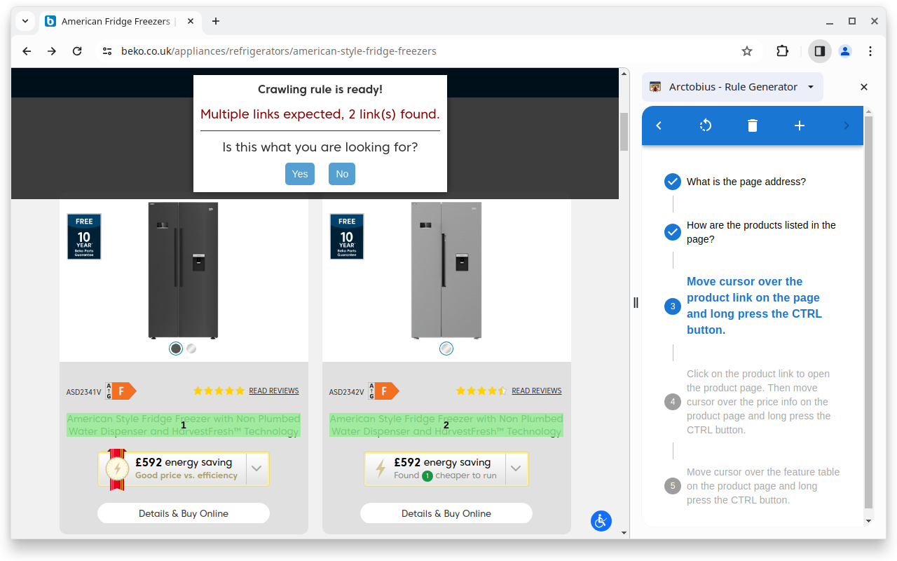 Arctobius - Web Crawler chrome谷歌浏览器插件_扩展第3张截图