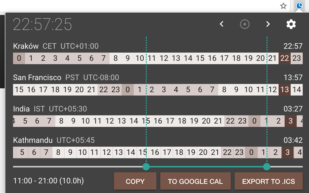 Worldtime chrome谷歌浏览器插件_扩展第3张截图