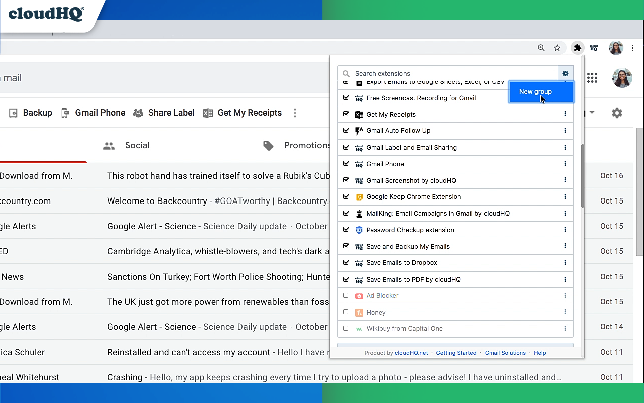 Chrome Extension Manager by cloudHQ chrome谷歌浏览器插件_扩展第4张截图