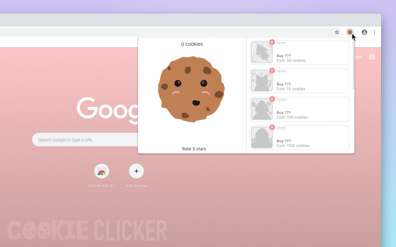 Cookie Clicker - 点击游戏 chrome谷歌浏览器插件_扩展第1张截图
