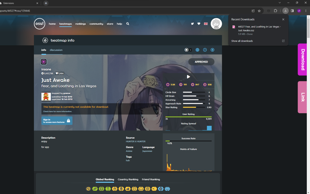 Joak's osu mirror download chrome谷歌浏览器插件_扩展第2张截图