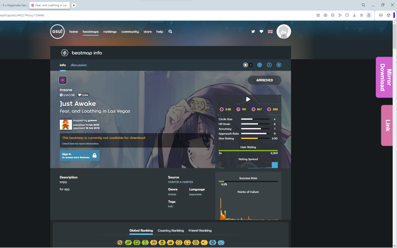 Joak's osu mirror download chrome谷歌浏览器插件_扩展第5张截图
