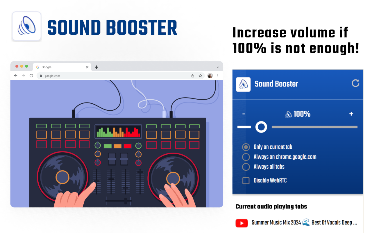 音量增强器 - Volume Booster chrome谷歌浏览器插件_扩展第2张截图