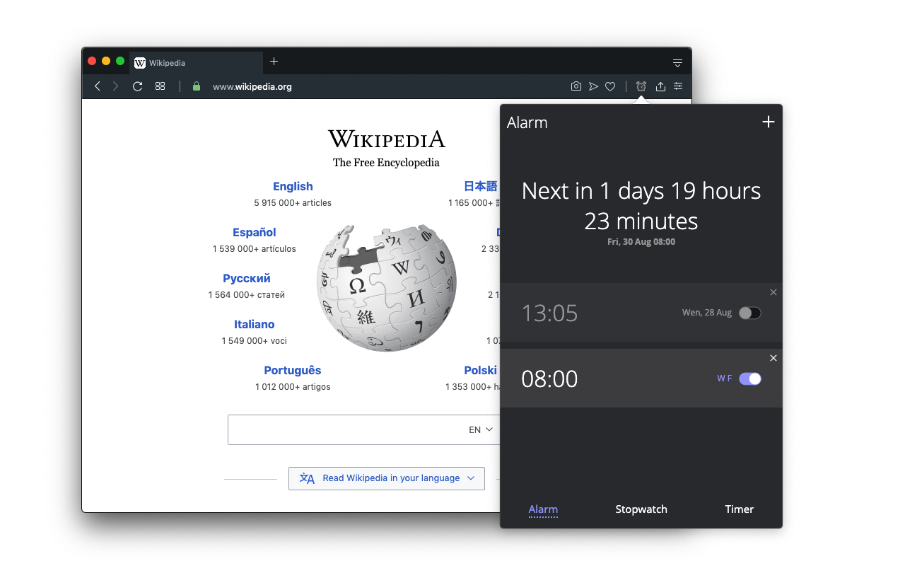 Alarm, Timer and Stopwatch chrome谷歌浏览器插件_扩展第2张截图