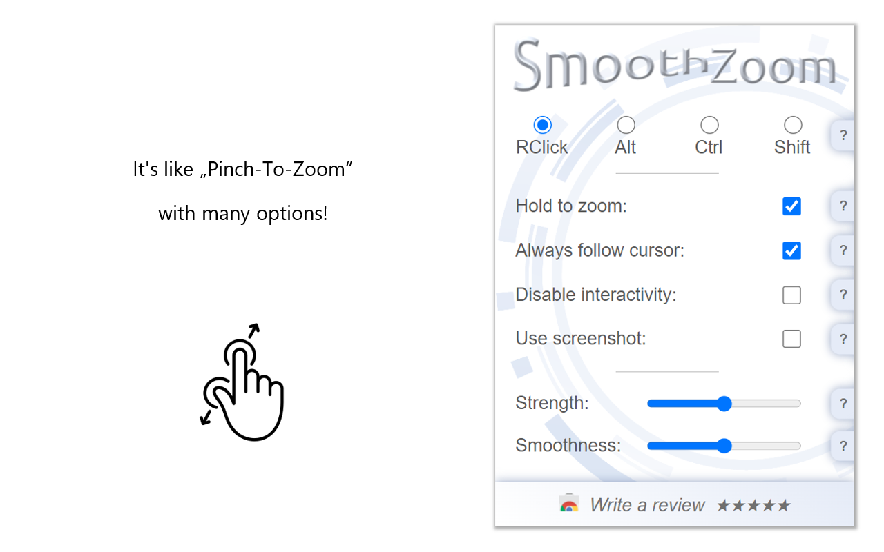 SmoothZoom – Quick Page Zoom chrome谷歌浏览器插件_扩展第1张截图