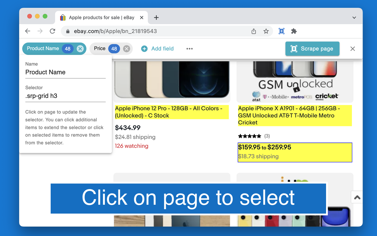 Free Web Scraper: Fast, Simple Web Scraping chrome谷歌浏览器插件_扩展第2张截图