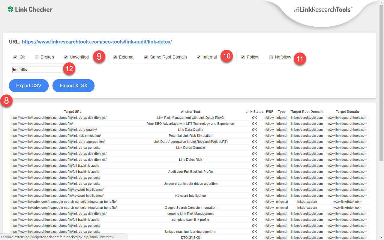 Free Link Checker by LRT chrome谷歌浏览器插件_扩展第2张截图