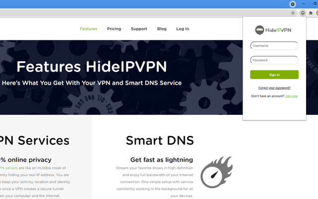 HideIP -  and Smart DNS services chrome谷歌浏览器插件_扩展第1张截图