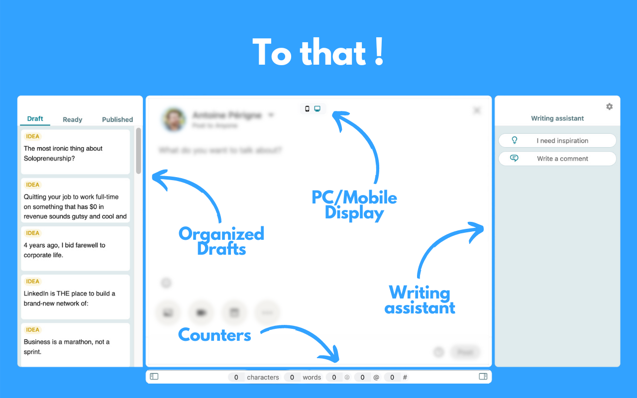 PerfectPost: makes Linkedin 10x better chrome谷歌浏览器插件_扩展第2张截图