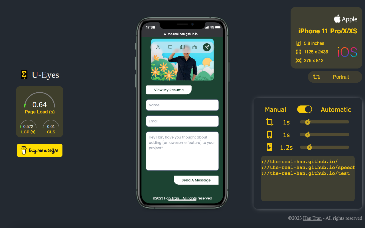 U-Eyes: Mobile Device Simulator chrome谷歌浏览器插件_扩展第1张截图