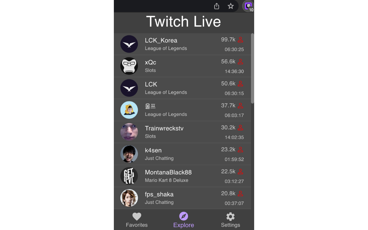 Twitch Live Extension chrome谷歌浏览器插件_扩展第3张截图