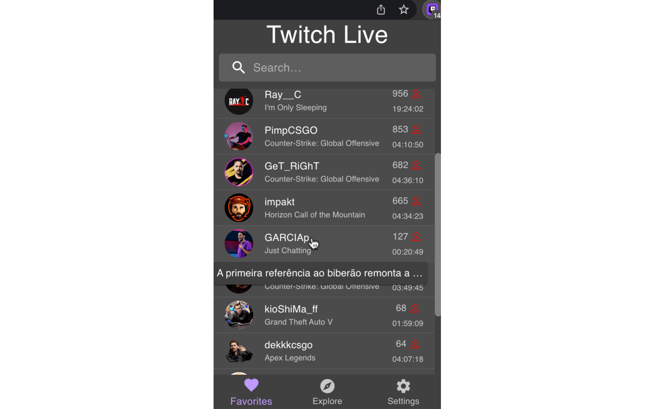 Twitch Live Extension chrome谷歌浏览器插件_扩展第5张截图