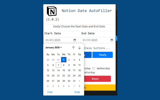Notion Date Filler chrome谷歌浏览器插件_扩展第1张截图