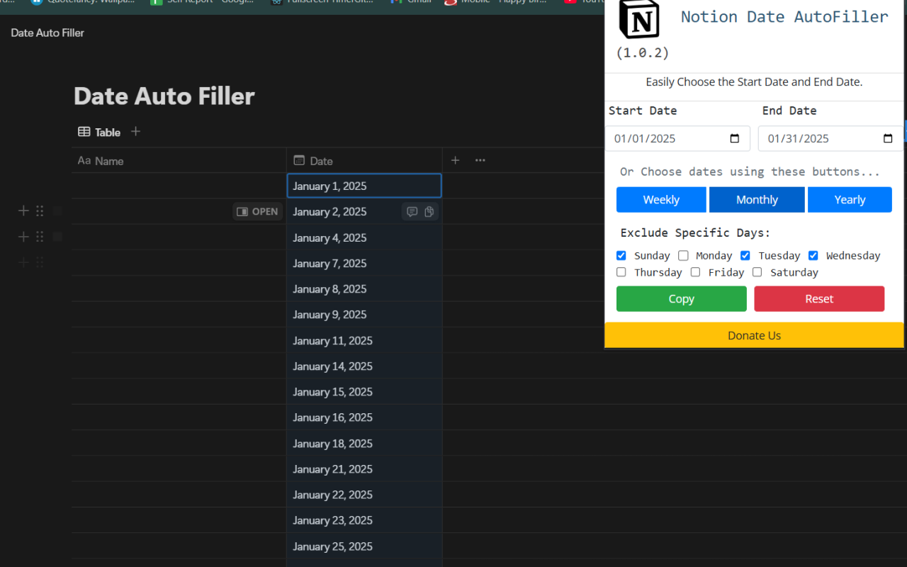 Notion Date Filler chrome谷歌浏览器插件_扩展第2张截图