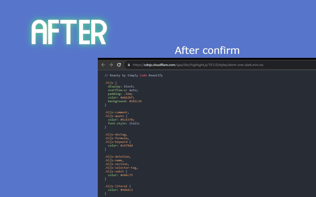 Simply Code Beautify chrome谷歌浏览器插件_扩展第2张截图