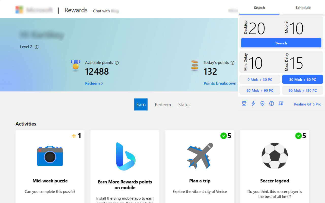 Rewards Search Automator chrome谷歌浏览器插件_扩展第2张截图